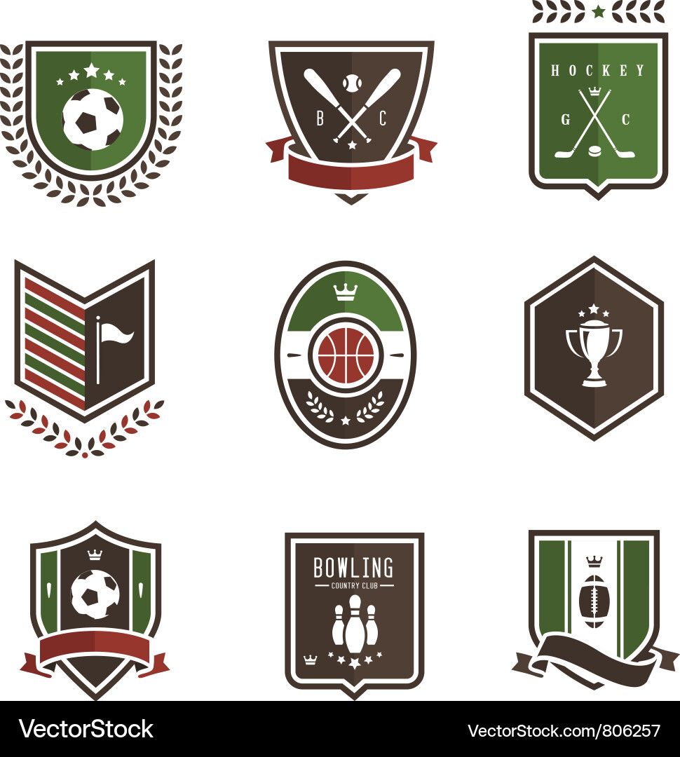 Sport Awards & Embleme Vektorbild