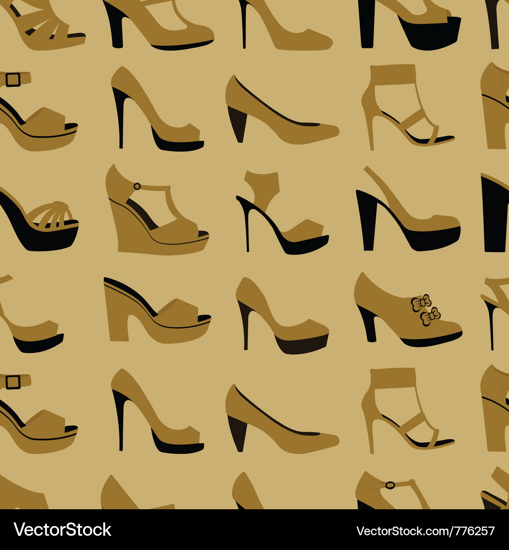 Stylish Shoe Pattern Vector Image