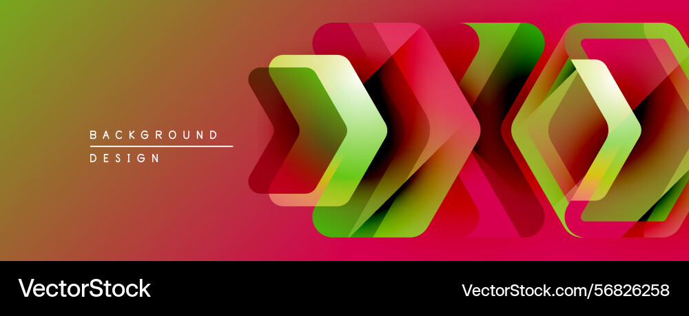Abstract geometric shapes overlap creating Vector Image