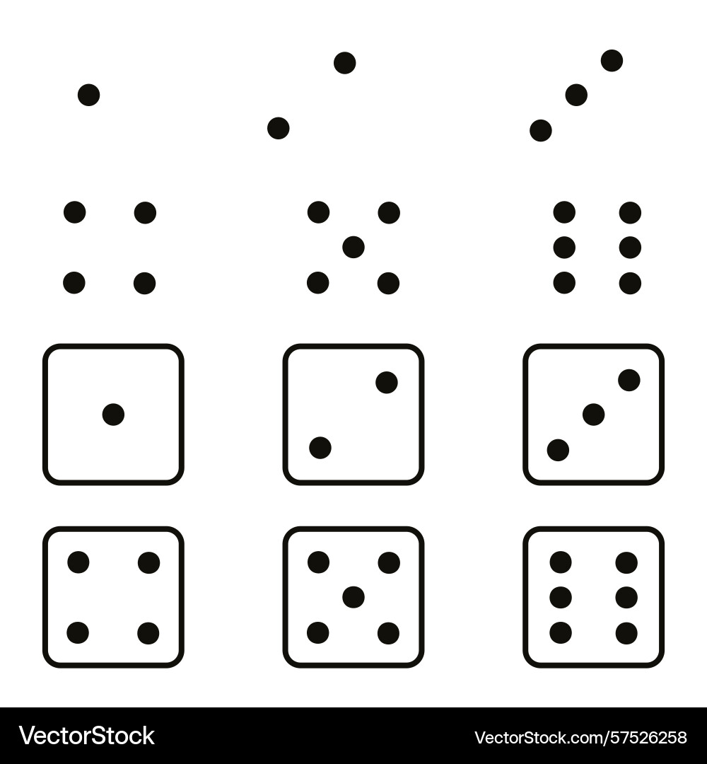 Dice pattern icon random cube gaming vector image