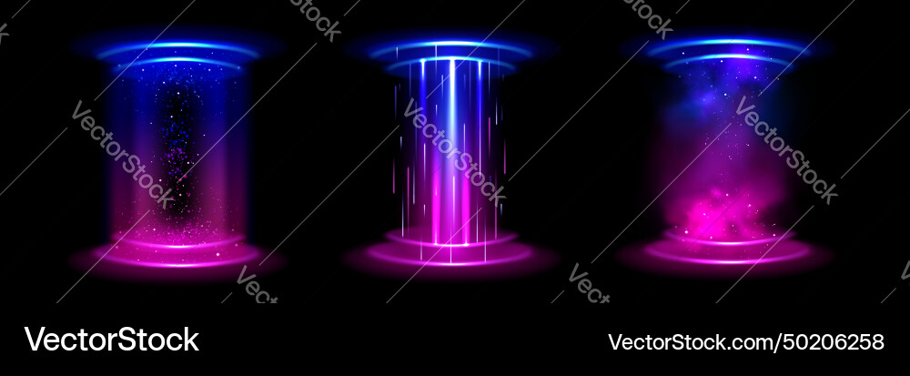 Magic game ui portal with round platform Magic game ui portal with round platform Vector Image