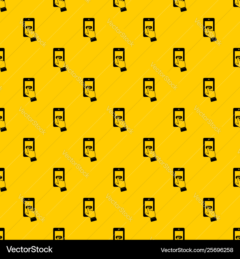 Playing games on smartphone pattern Playing games on smartphone pattern vector image