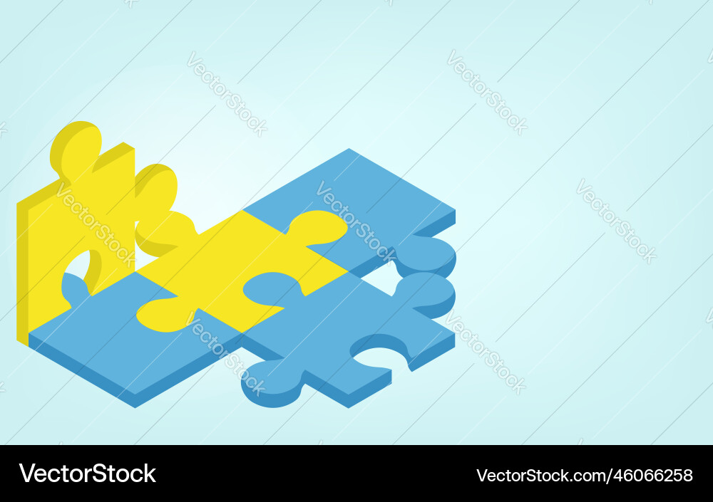Three-dimensional jigsaw puzzle problem-solving Three-dimensional jigsaw puzzle problem-solving Vector Image