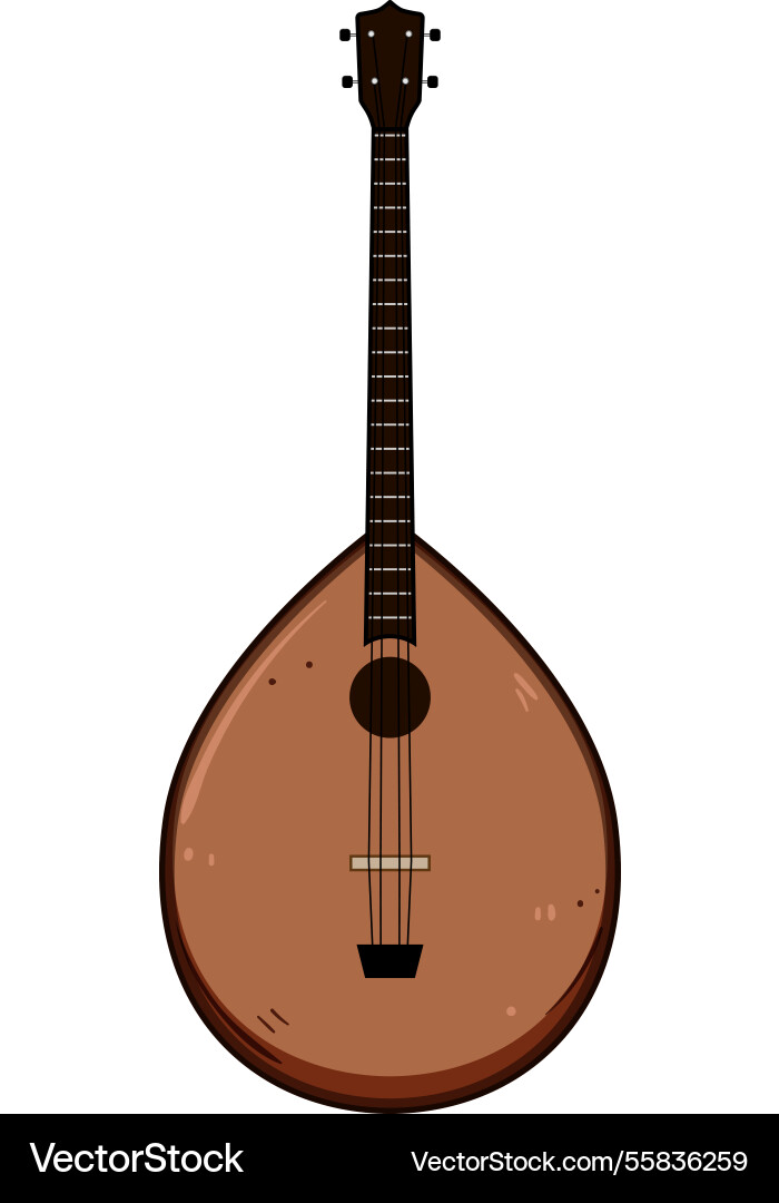 Akustik Mandoline Cartoon Akustik Mandoline Cartoon vektorbild