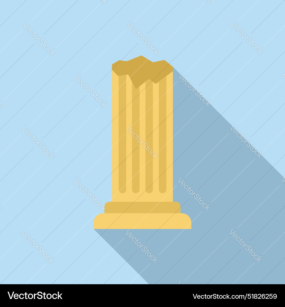 Antique column showing deterioration from time Antique column showing deterioration from time vector image