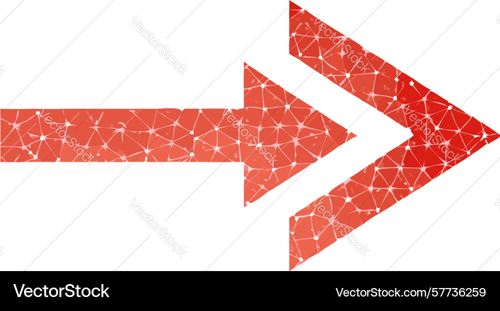 Gradient red forward arrow for urgent direction vector image