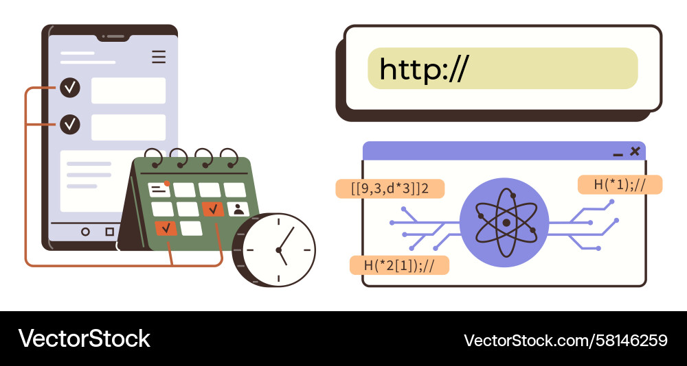 Task Management & Productivity App Vector Image