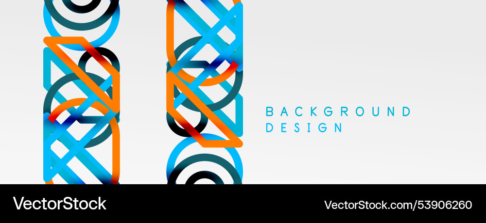 Abstract background - colorful circle lines Vector Image