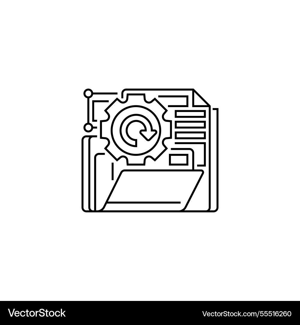 File restore line icon linear style sign File restore line icon linear style sign vector image