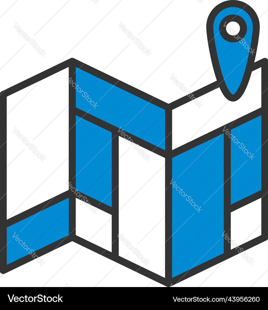 Icon of map scheme Icon of map scheme vector image
