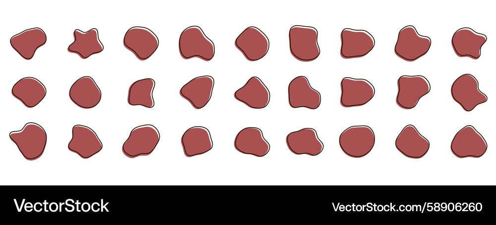 Organic Rounded Blob Shapes - Abstract Vector Image