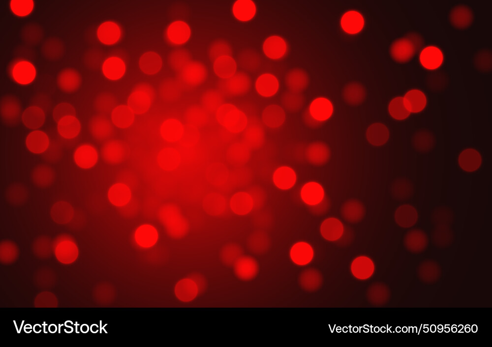 Red color bokeh soft light abstract background Vector Image
