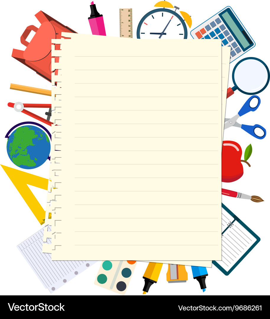 Back to school theme background Royalty Free Vector Image
