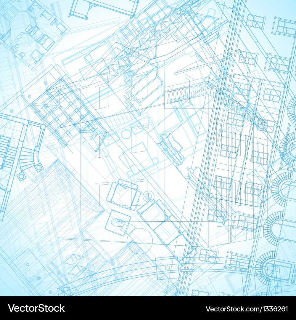 Blueprint Architectural Background vector image