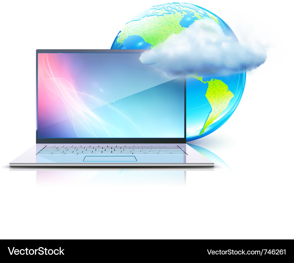Global Connectivity and Data Transfer Vector Image