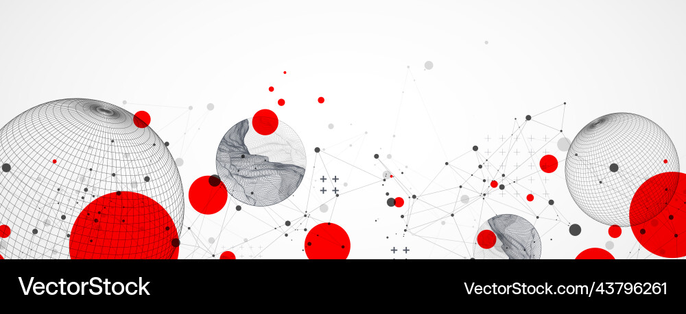 Sphere theme with connected lines in technology Sphere theme with connected lines in technology vector image