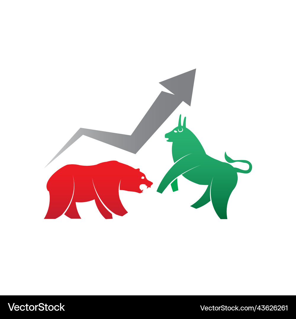 Stock market icon on white background Royalty Free Vector