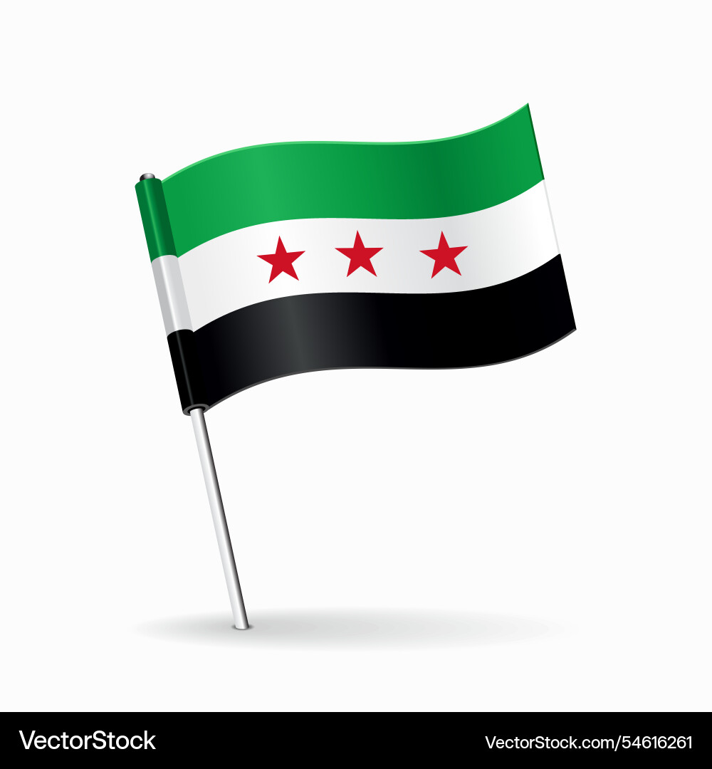Syrian flag map pointer layout Syrian flag map pointer layout vector image