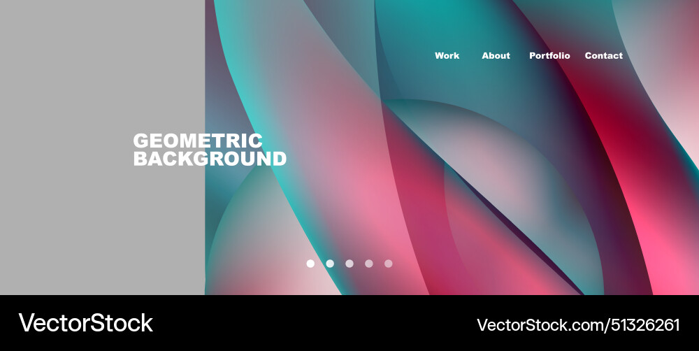 Web page design with geometric elements - circle Vector Image