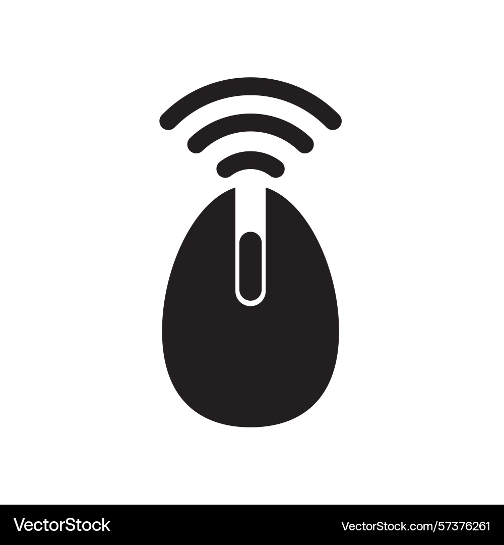 Wireless computer mouse icon flat style Wireless computer mouse icon flat style vector image
