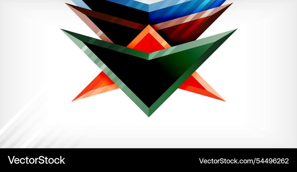 Abstract background color triangles and arrows Vector Image