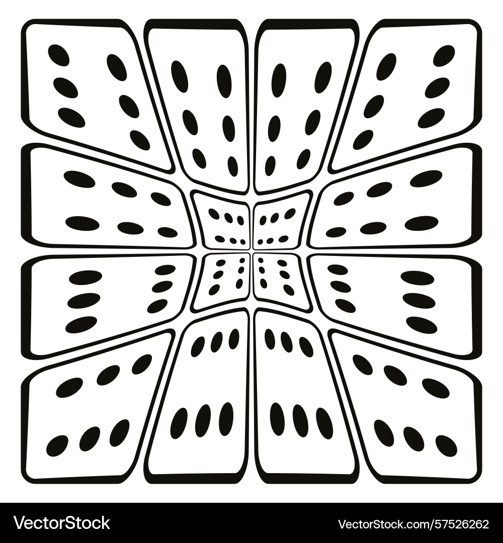 Warped grid icon abstract square pattern Warped grid icon abstract square pattern vector image