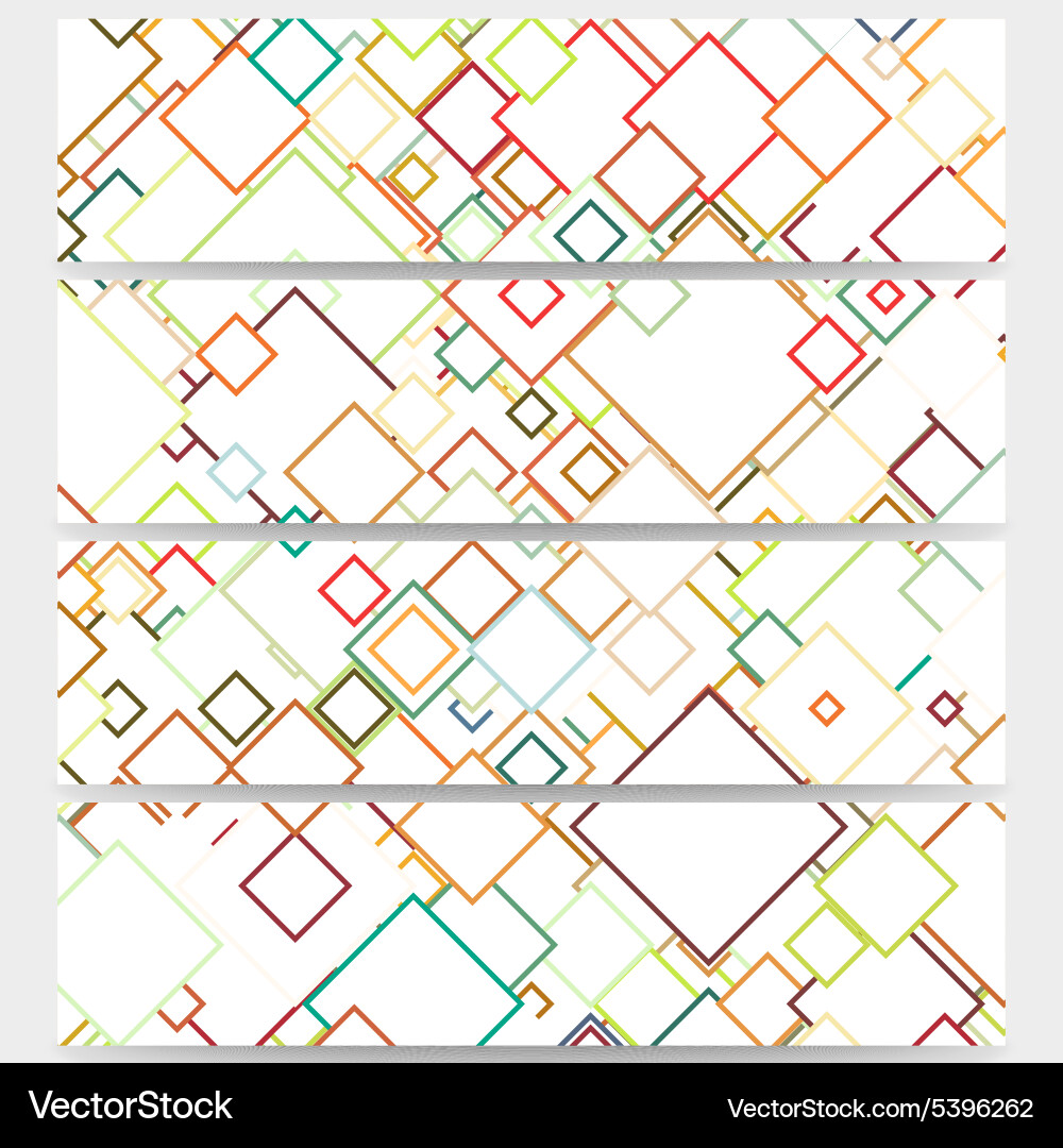 Web banners collection abstract header layouts vector image