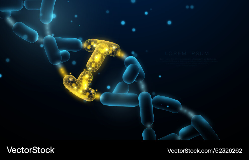Wireframe dna molecules structure mesh from Wireframe dna molecules structure mesh from vector image