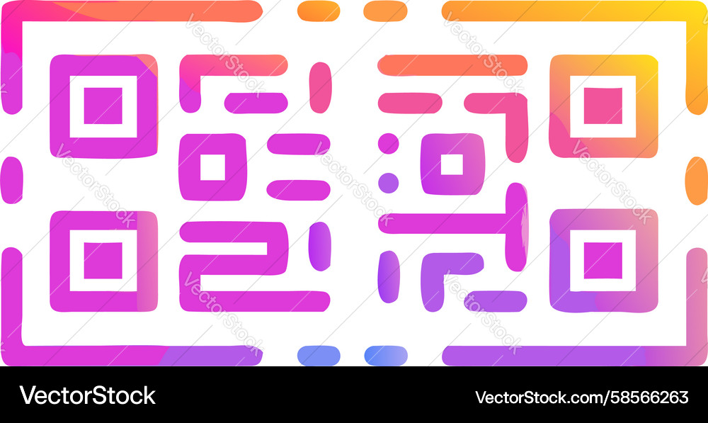 Dynamic QR Code Array Vector Image