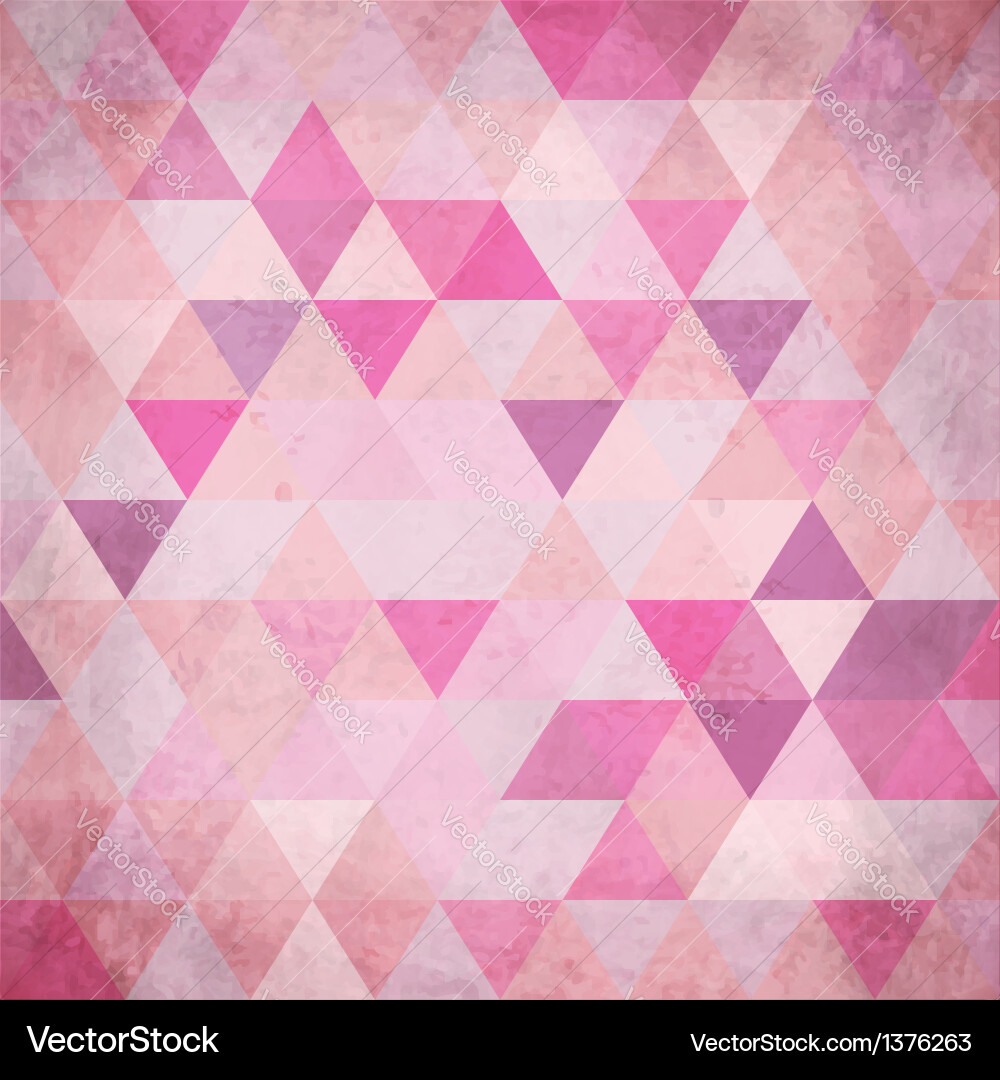 Pink Triangles Pattern Background vector image