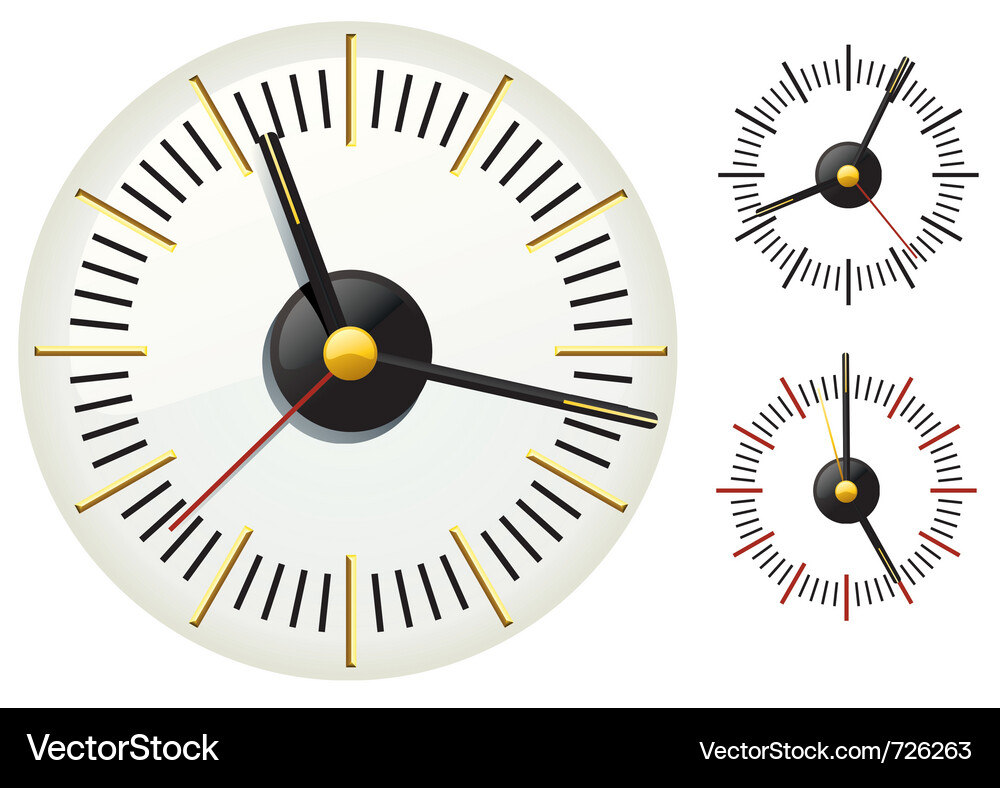 Set of clocks Vector Image