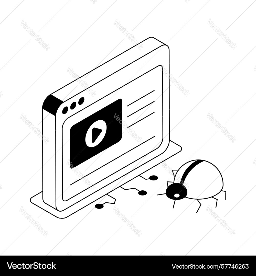 Website bug Vector Image