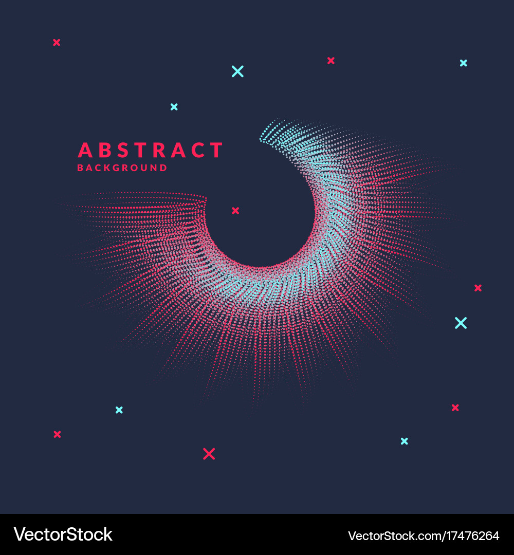 Abstract background with dynamic waves vector image