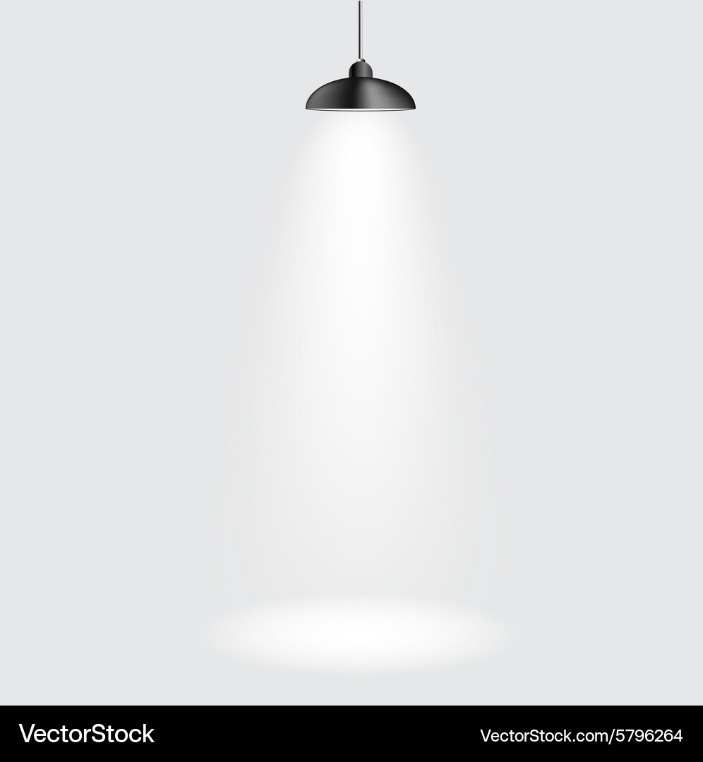 Background with lighting lamp empty space Vector Image