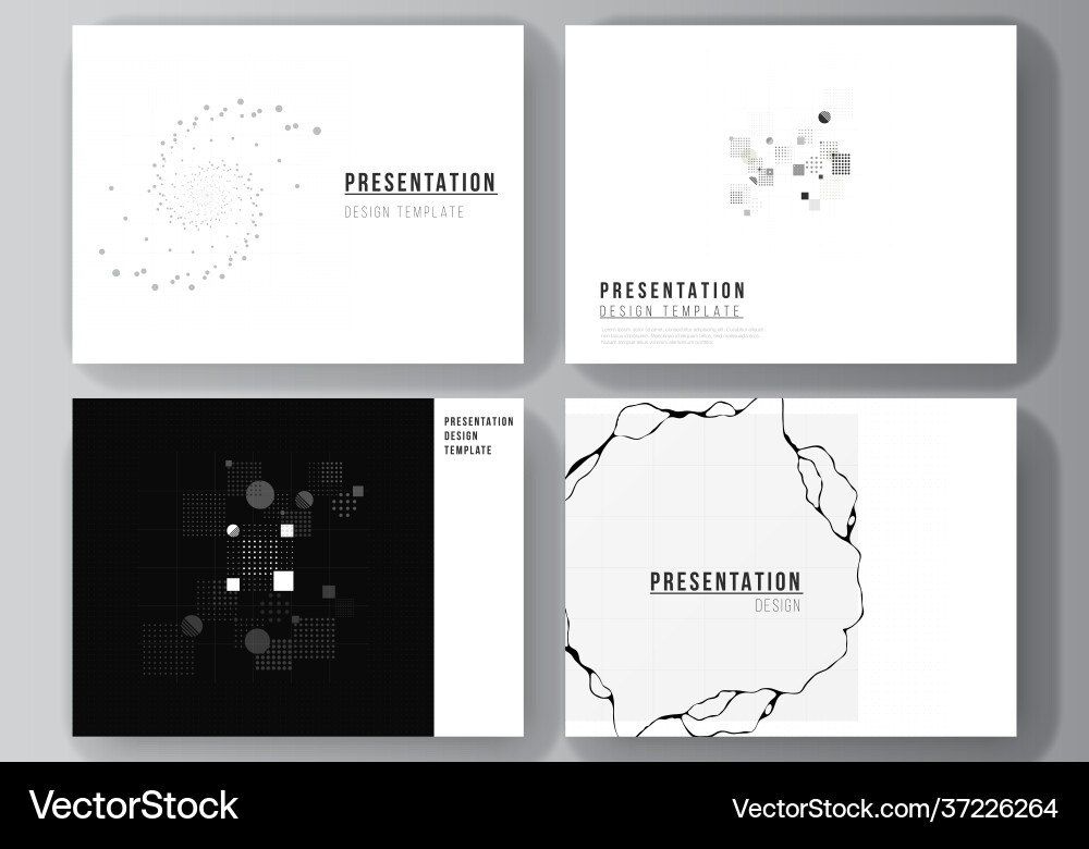 Layout presentation slides design vector image