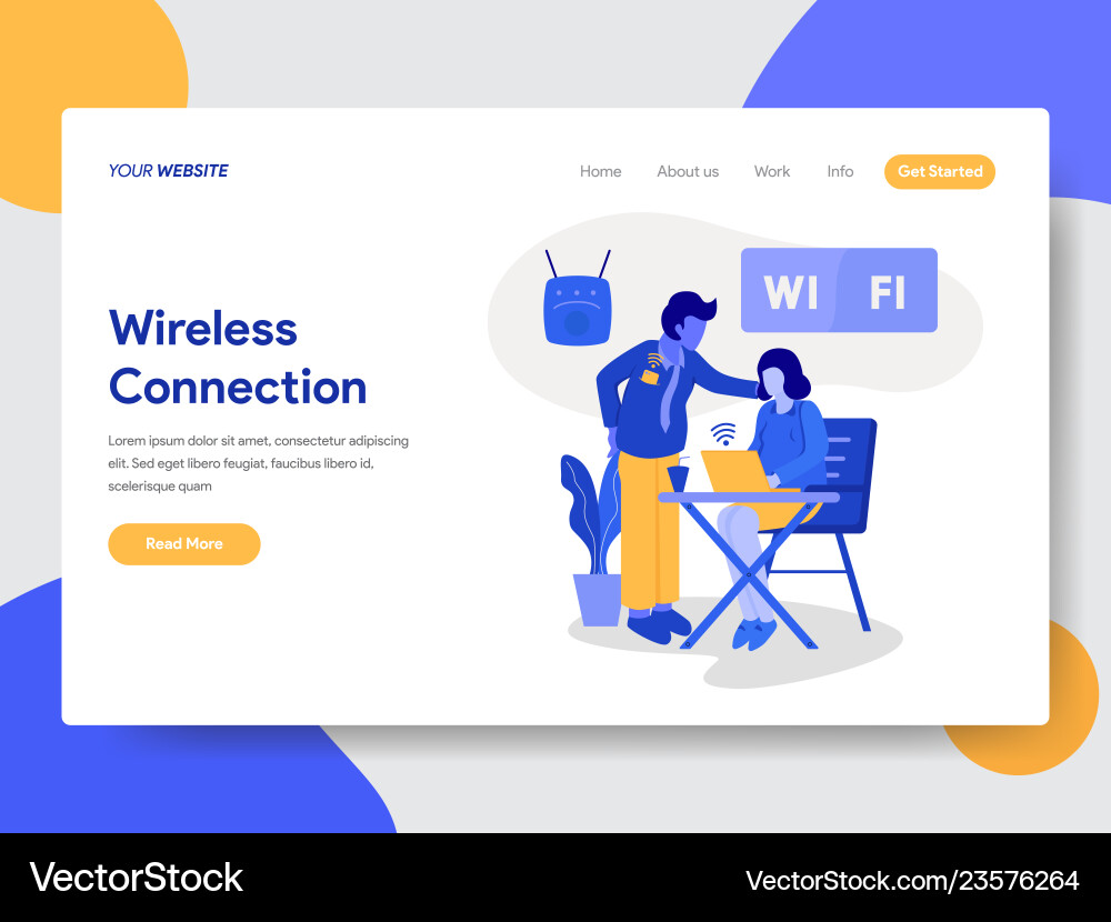 Wireless connection and wifi Wireless connection and wifi vector image