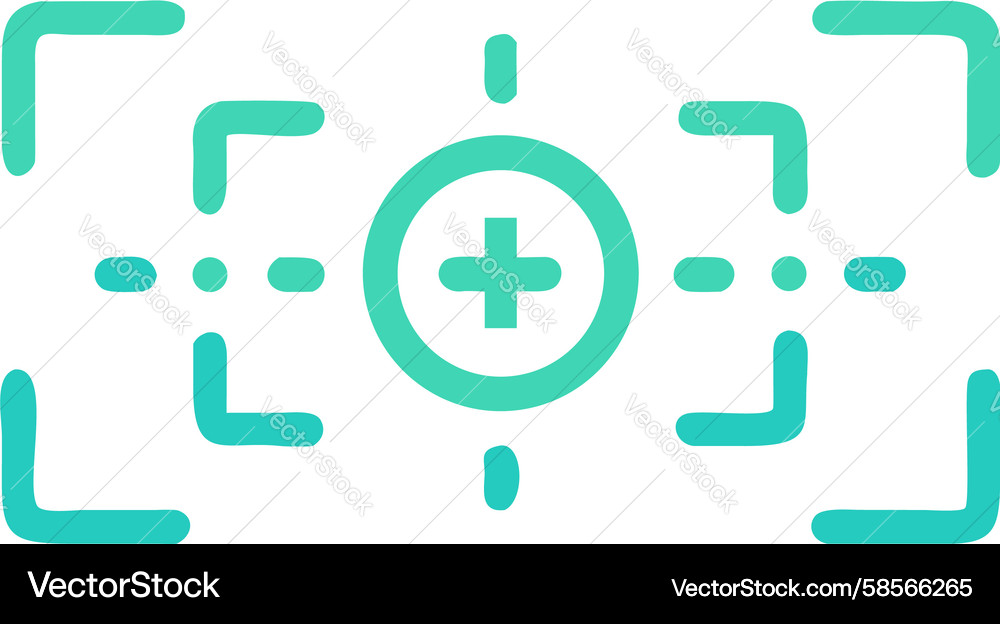 AR QR Code with Focus Reticle Vector Image