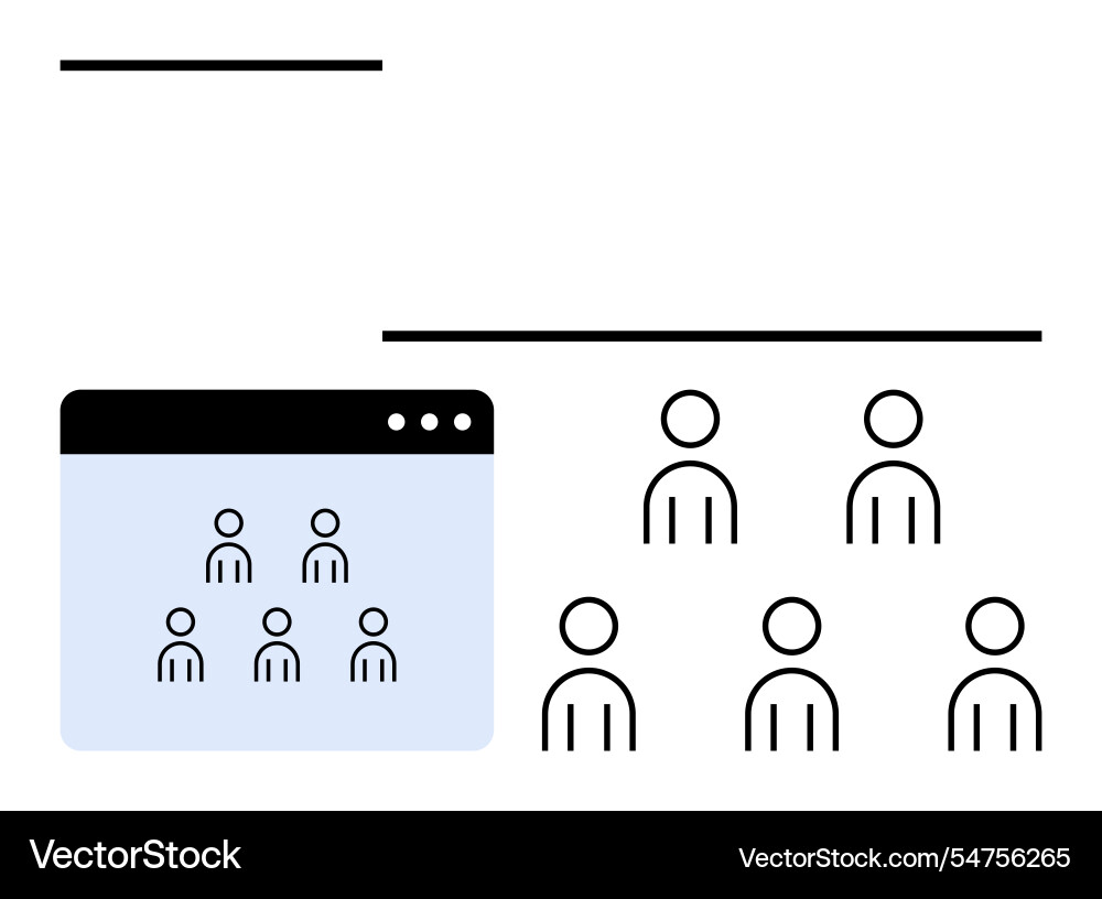 Collaborative team working on projects through Collaborative team working on projects through vector image