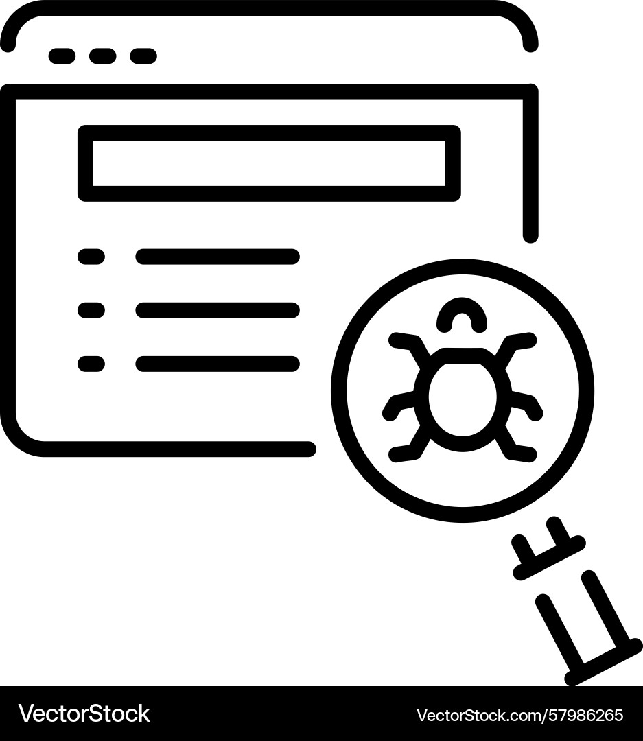 Finding bug Vector Image