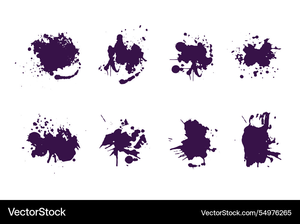 Flat design ink splash elements Vector Image