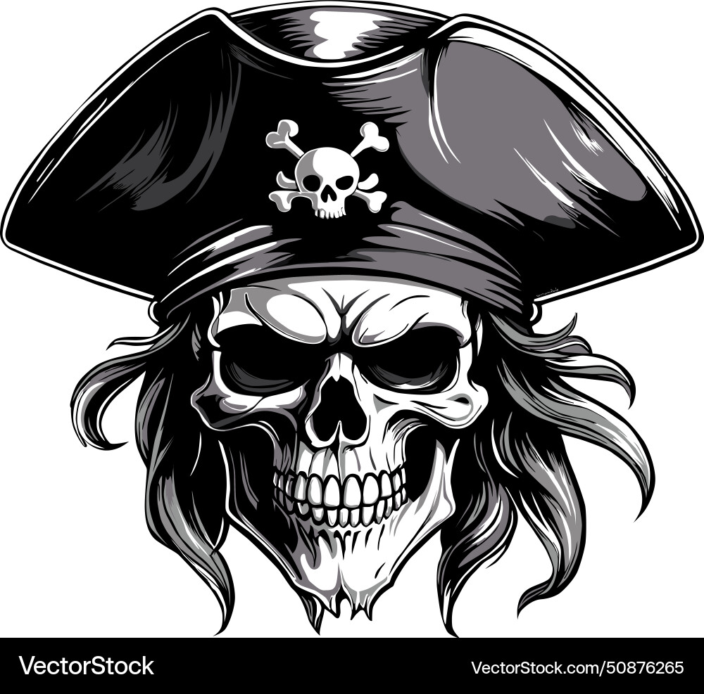 Pirate skull Royalty Free Vector Image - VectorStock