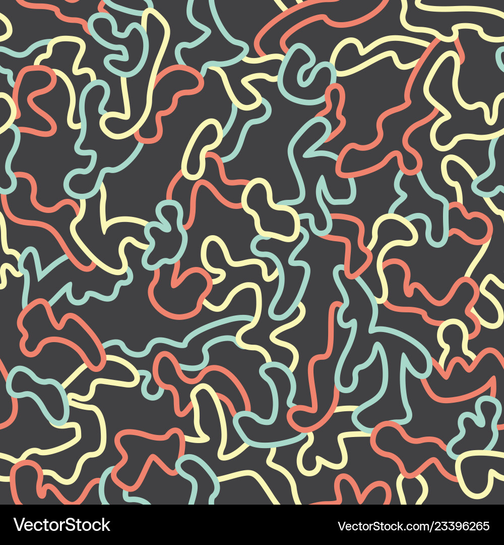 Seamless fashion pattern with curved elements Seamless fashion pattern with curved elements vector image
