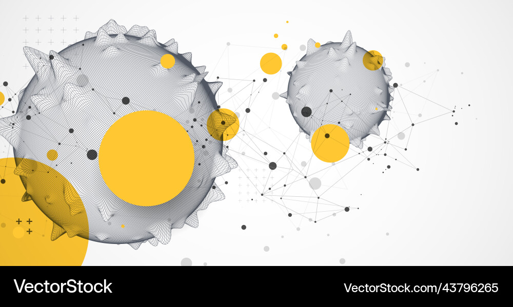 Sphere theme with connected lines in technology vector image