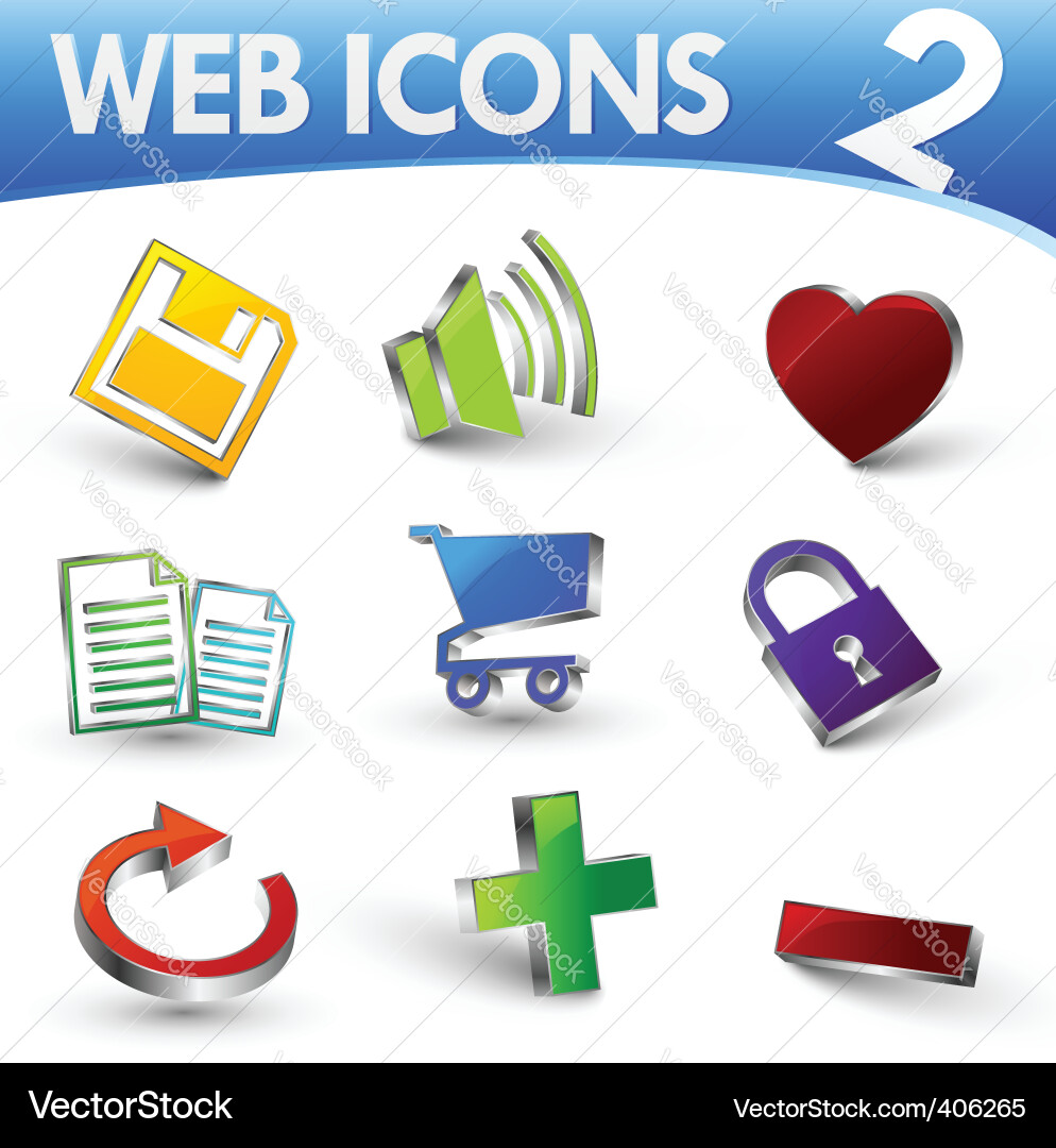 Web Icons Collection vector image