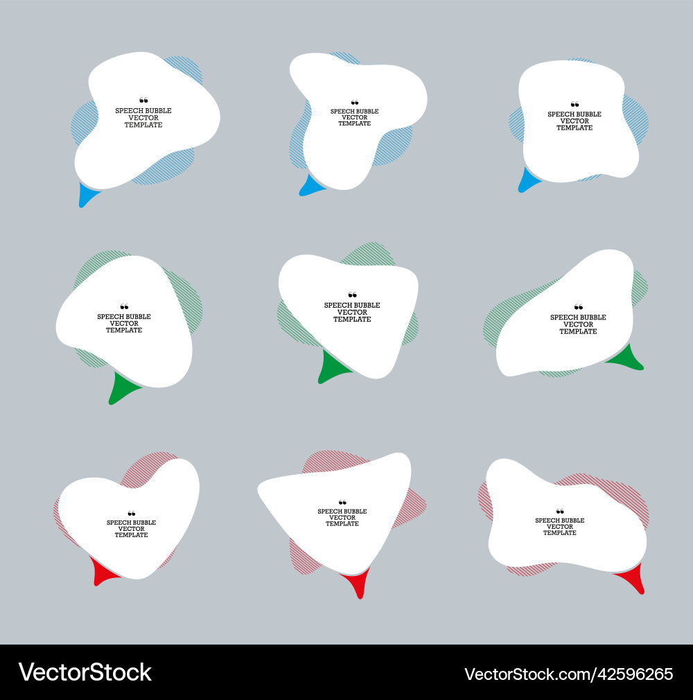 White speech bubble with stroked color repeating White speech bubble with stroked color repeating vector image