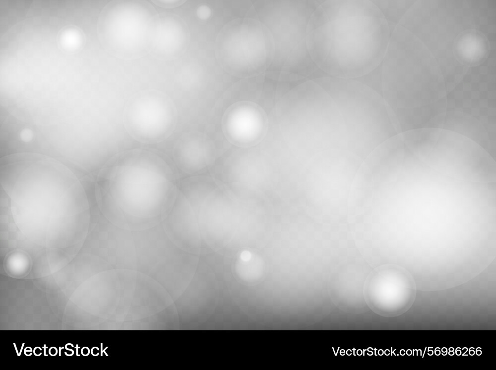 Abstract shining bokeh isolated on transparent Vector Image