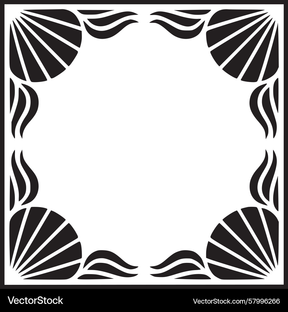 Black Wave Border Pattern Vector Image
