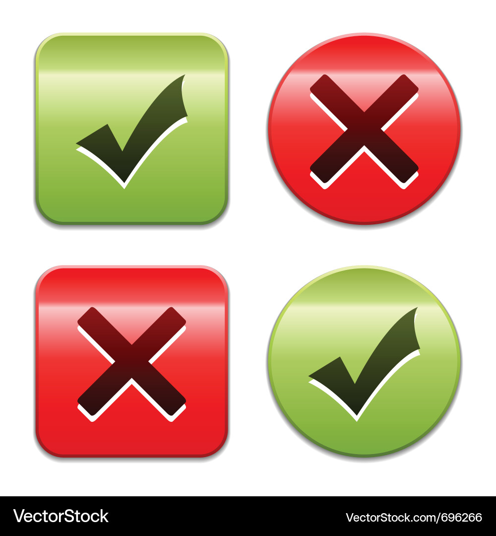Check Mark Buttons Collection vector image