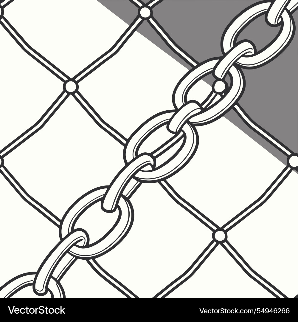 Seamless grid of linked chains for modern design Seamless grid of linked chains for modern design vector image