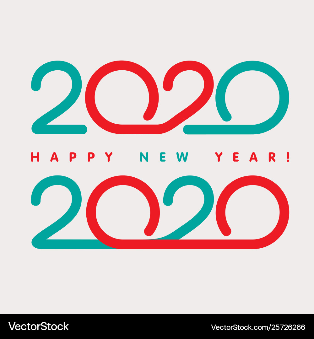 Tape numbers in text design pattern happy new year Vector Image